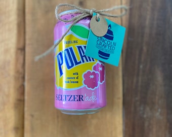 Polar "Raspberry Lemonade” Seltzer’ade Craft Candle - 100% Soy Wax - Handmade CANdle - *Scented*- Wedding - diy - Worcester - Made in USA