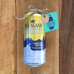 Allagash Brewing "Allagash White" Craft Beer Candle - 100% Soy Wax - Handmade - Wedding Gift - Groom Gift - DIY - IPA - Made in U.S.A.