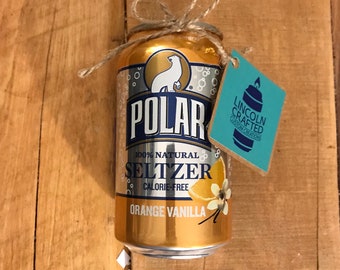 Polar "Orange Vanilla" Seltzer Craft Candle - 100% Soy Wax - Handmade CANdle - *Scented*- Wedding - diy - Worcester - Made in U.S.A.