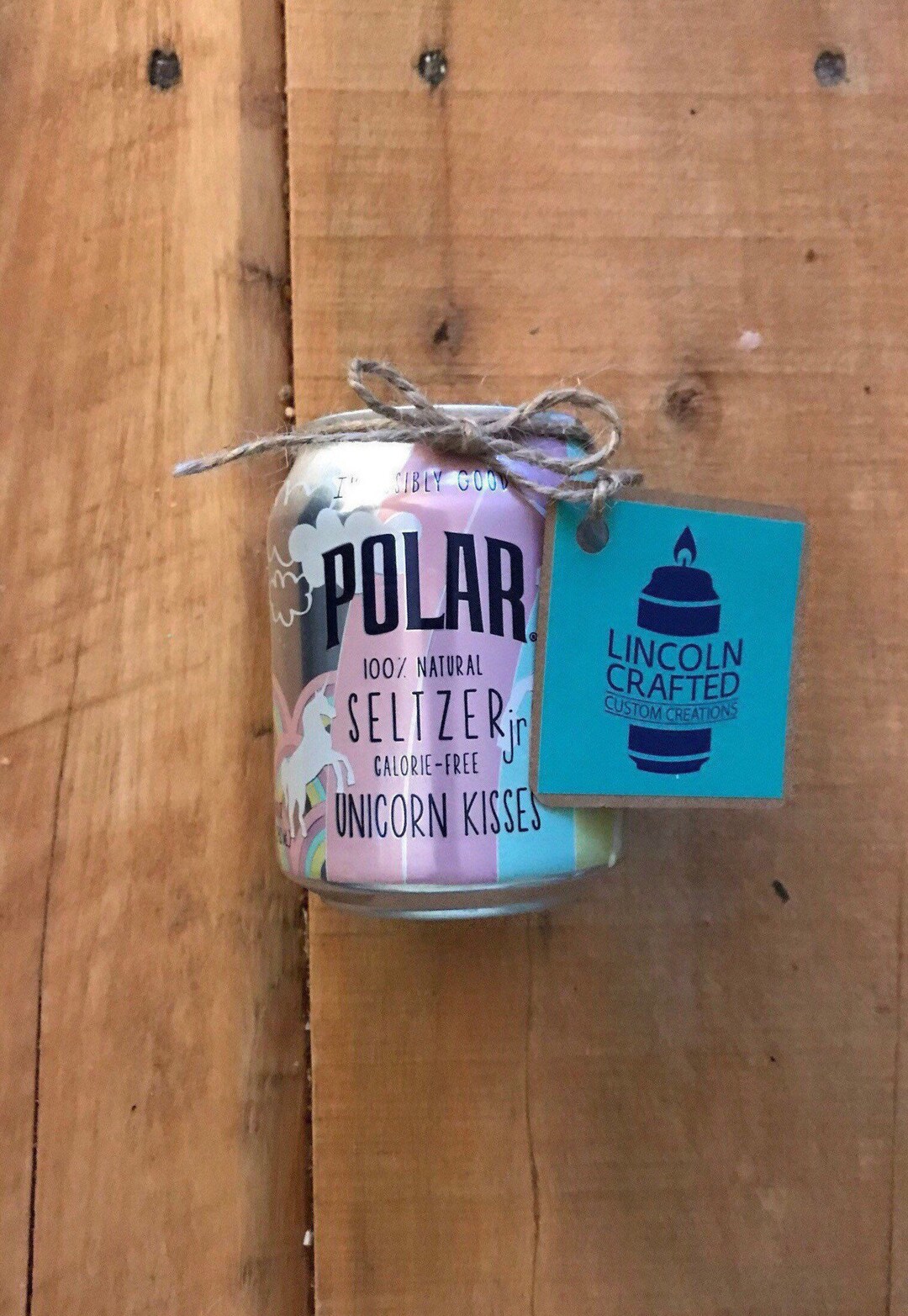 Polar unicorn Kisses Seltzer Craft Candle 100 Soy Wax Handmade Candle