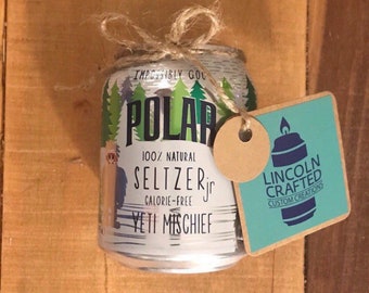 Polar "Yeti Mischief" Seltzer Craft Candle - 100% Soy Wax - Handmade CANdle - *Scented*- Wedding - diy - Worcester - Made in USA