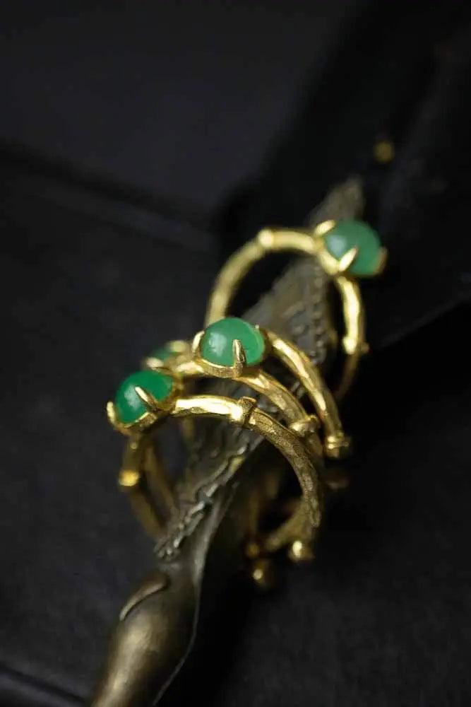 テンプル オブ ザ　サン　GREEN AVENTURINE リング Opis Ring Gold Vermeil – Temple of the Sun Jewellery
