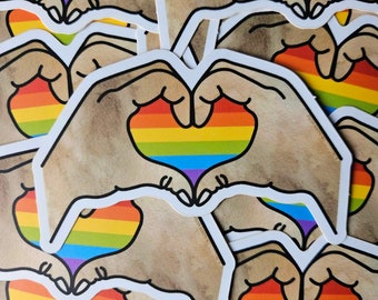 Heart Hands Sticker