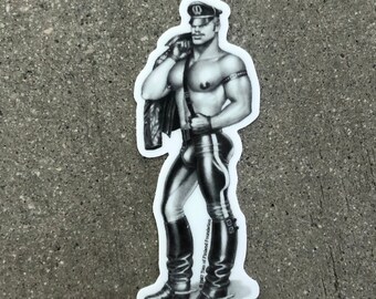 Tom of Finland Leather Stud Sticker
