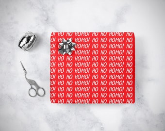 Ho Ho Homo Holiday Wrapping Paper