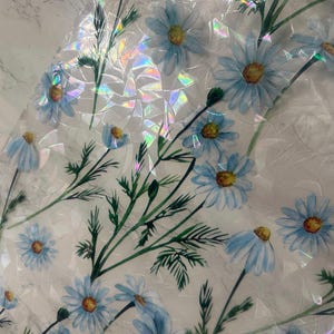 White daisy flowers Moonroof decor // Sunroof window film // Cute Car Decor // For interior side only