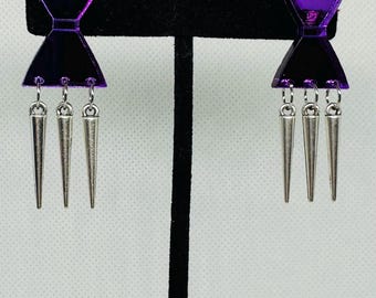 Caddo Dush-Toh Acrylic Earrings, Modern Caddo Iconography Designed by Oklahoma Native Artisan