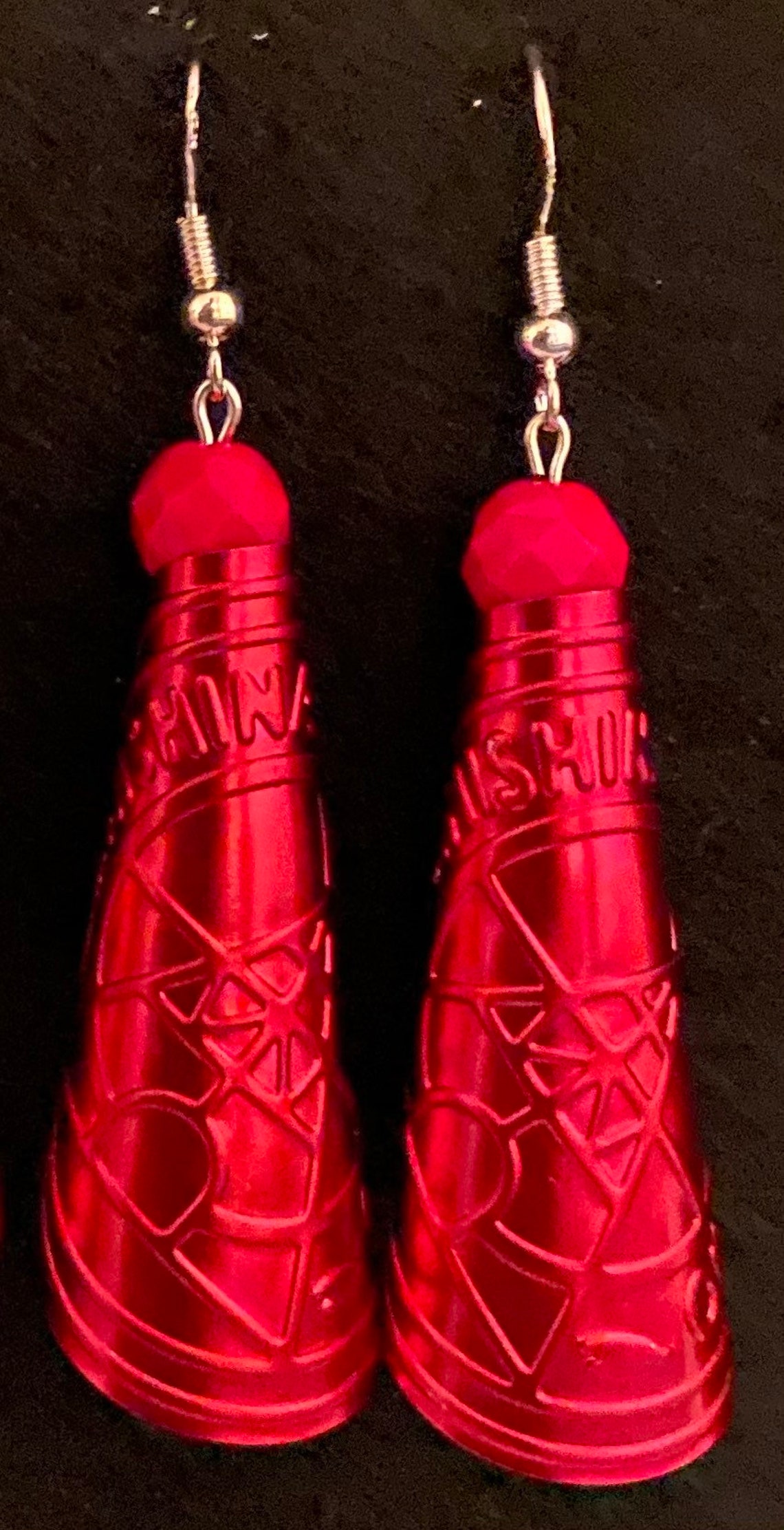 Red Native Jingle Cone Earrings Etsy