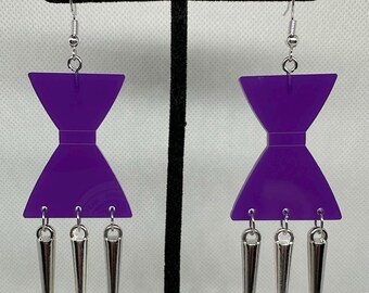 Caddo Dush-Toh Acrylic Earrings, Modern Caddo Iconography Designed by Oklahoma Native Artisan