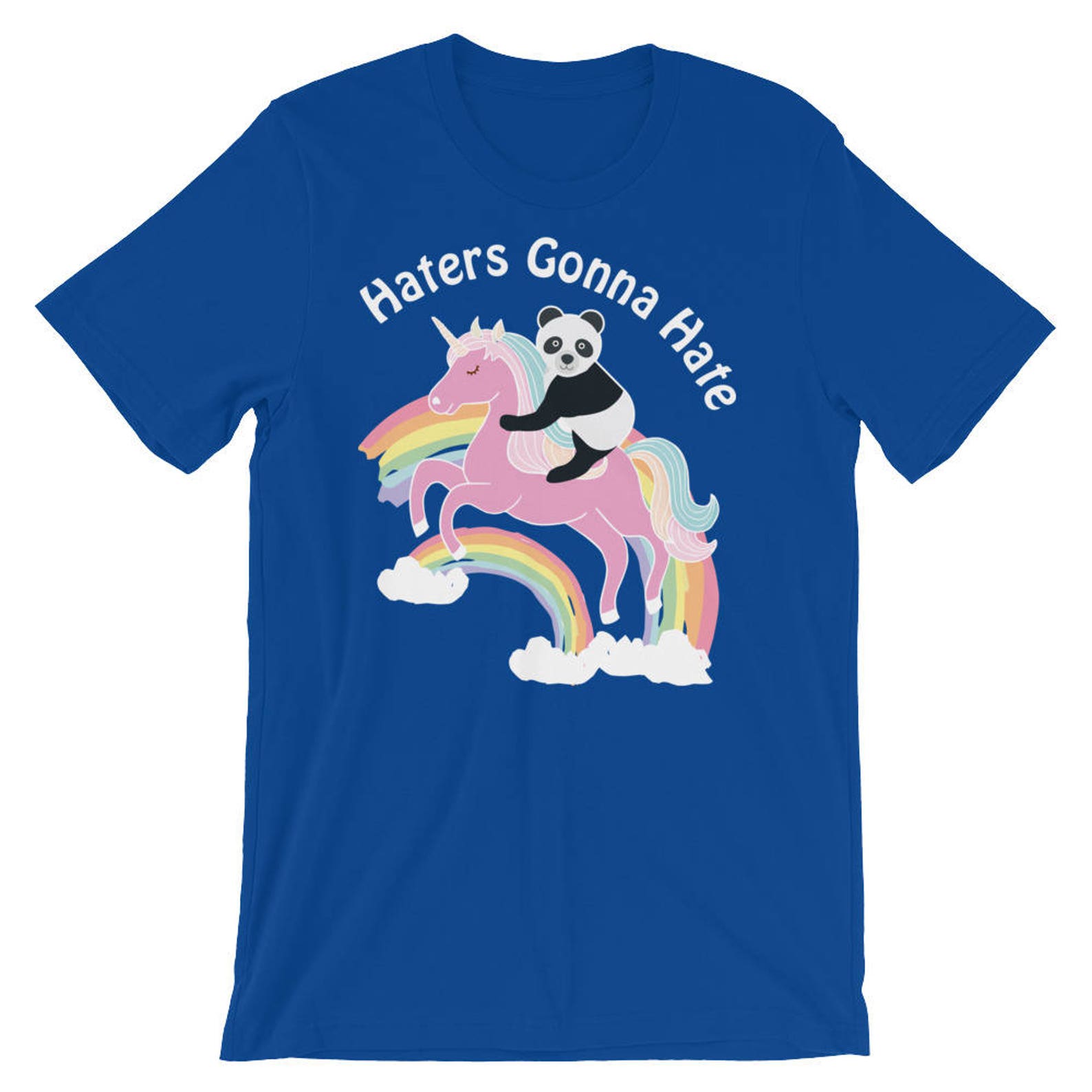 Haters Gonna Hate Unicorn Tshirt for Her Awesome Womens Etsy