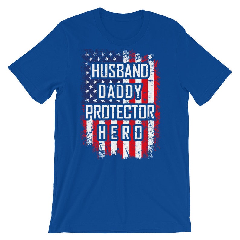 Download Husband Daddy Protector Hero Graphic Tee Shirt With ...