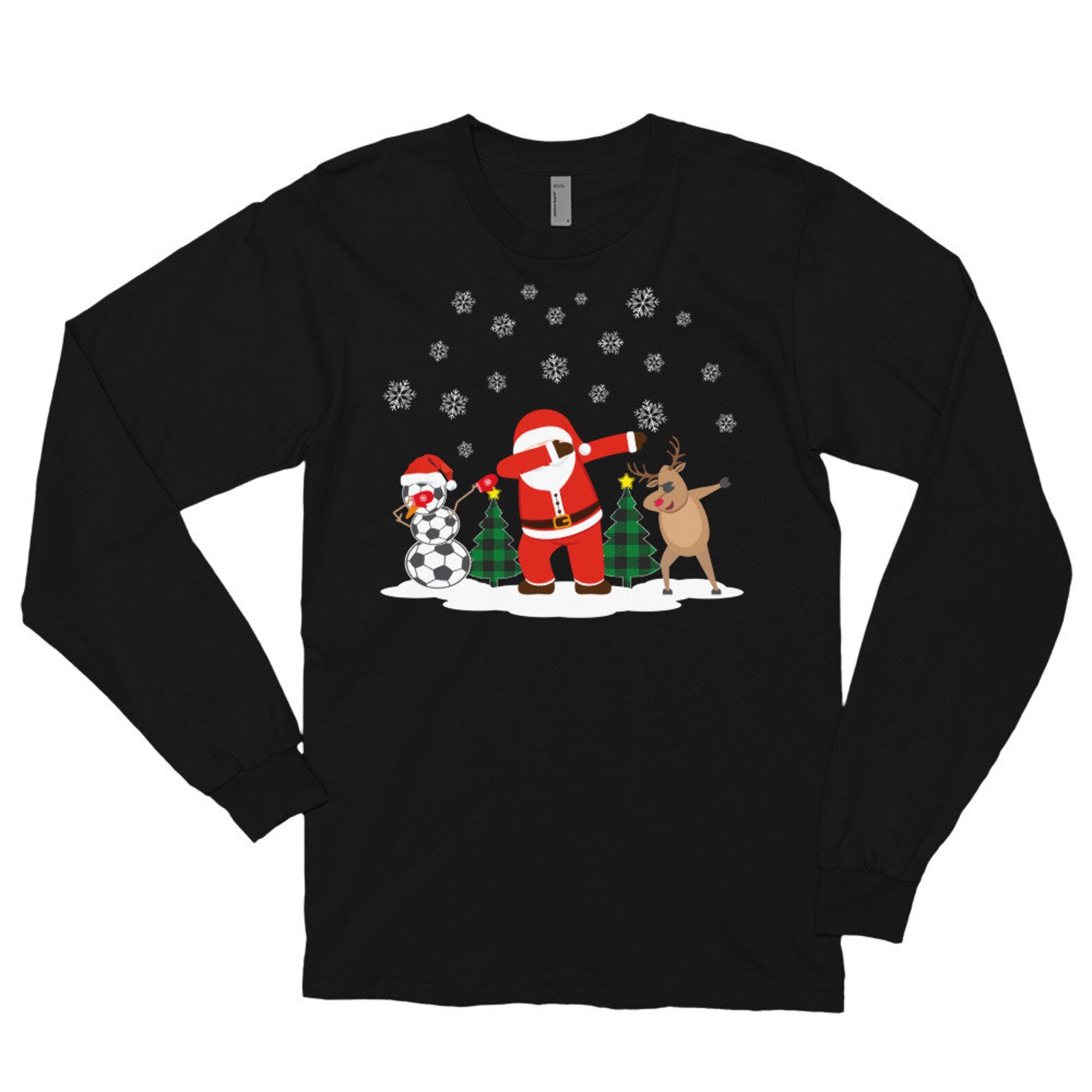 Soccer Dabbing Snowman Christmas Sweater Style Gift I Soccer Etsy