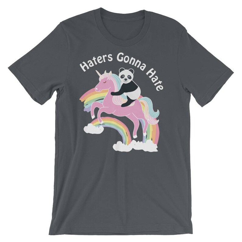 Haters Gonna Hate Unicorn Tshirt for Her Awesome Womens Etsy
