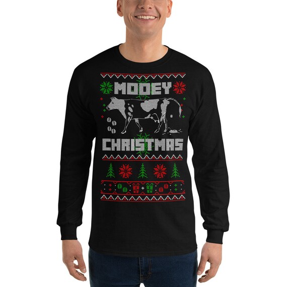 ugly christmas sweater cow