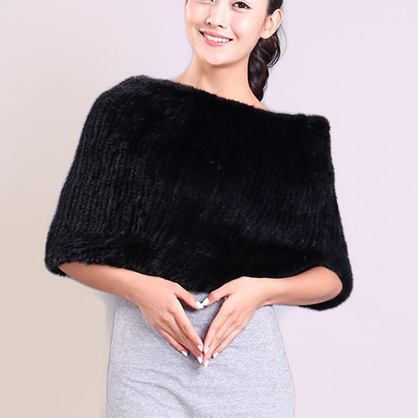 mink faux fur shawl