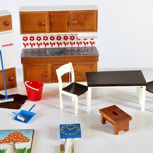 Kitchen furniture Vero dollhouse dollhouse GDR furniture 60s Doll House old antique vintage