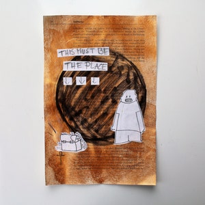 Original Mix Media Art &quot; This Must Be The Place&quot; Collage