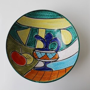 Schale 50er Italien Keramik Bowl Italy Handpainted 50s vintage alt antik old Ceramic MCM Bild 2