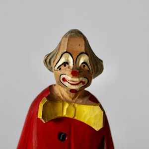 Expertic GDR rare carved clown wood Erzgebirge old vintage old image 3