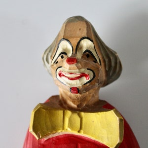 Expertic GDR rare carved clown wood Erzgebirge old vintage old image 4