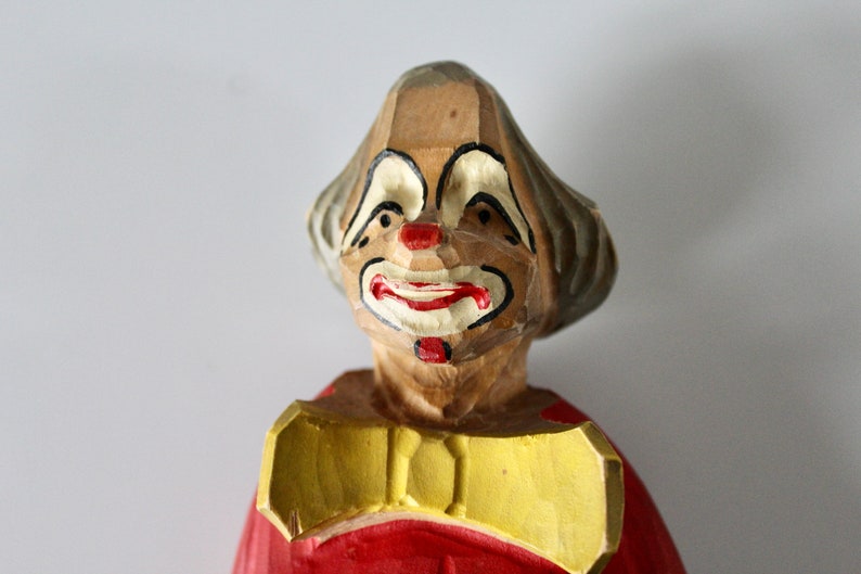 Expertic GDR rare carved clown wood Erzgebirge old vintage old image 4