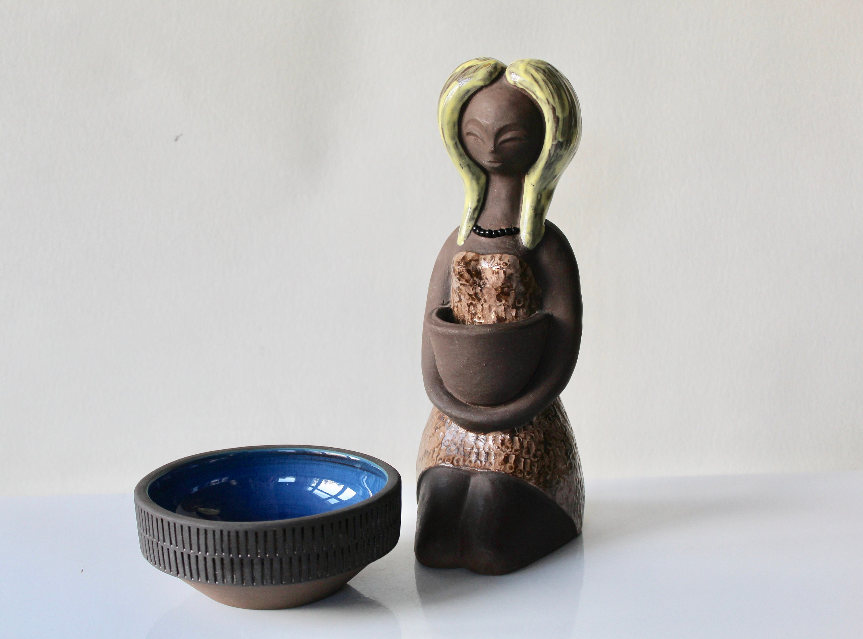 Ceramic Statue Sculpture Figurine / Woman / Swedish Ceramic Etsy