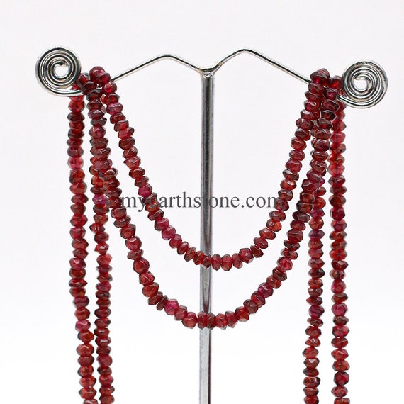 Garnet Slice Beads 6 inch 12 pieces