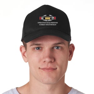 Operation Iraqi Freedom Combat Infantryman's Embroidered Baseball Cap-9872