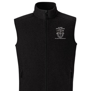 U.S. Army Special Forces Embroidered Fleece Vest-16352 - Etsy