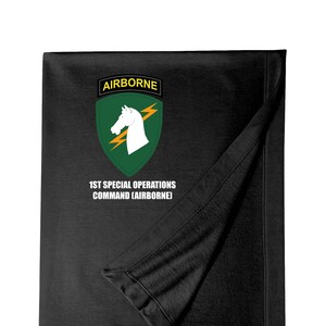 1st Special Operations Command Embroidered Blanket-6828