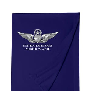 United States Army Master Aviator Embroidered Blanket-7397