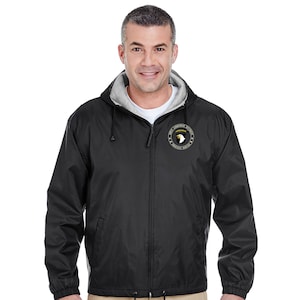 101st Airborne Division Embroidered Fleece-Lined Hooded Jacket-15391