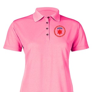Ladies 6th Infantry Division (Airborne)  Embroidered Moisture Wick Polo Shirt -12793