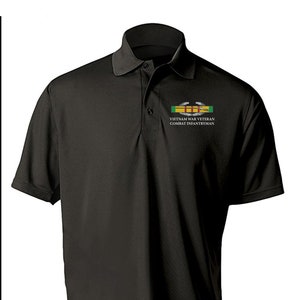 Vietnam Veteran &quot;Combat Infantryman&#39;s Badge&quot; Embroidered Moisture Wick Polo Shirt -9226