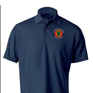 24th Infantry Division Embroidered Moisture Wick Polo Shirt 3942 image 1