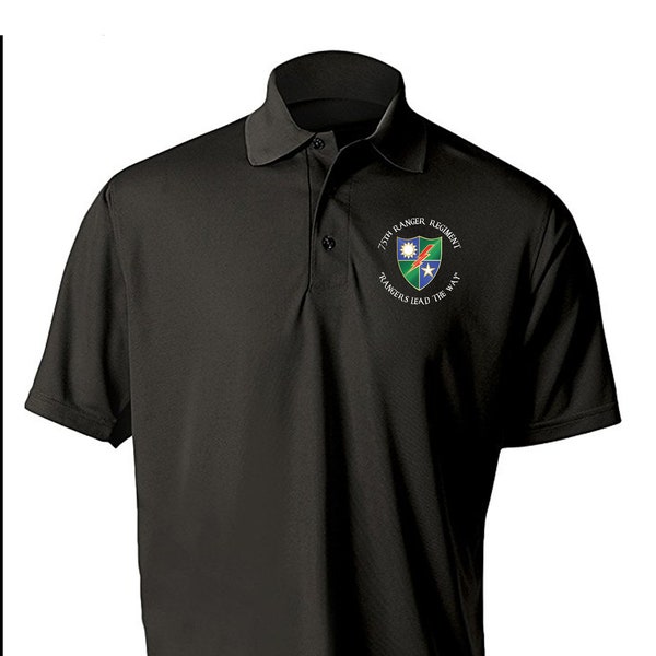 75th Ranger Regiment Embroidered Moisture Wick Polo Shirt -10476
