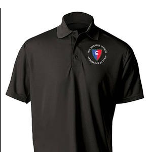 38th Infantry Division Embroidered Moisture Wick Polo Shirt -7436