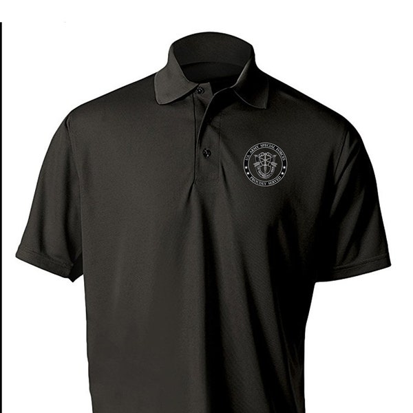 US Army Special Forces  -Embroidered Moisture Wick Polo Shirt -9486