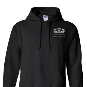 U.S. Army Airborne w/ Combat Jump Embroidered Hooded Sweatshirt-7865