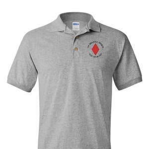 5th Infantry Division Embroidered Cotton Polo Shirt -4054