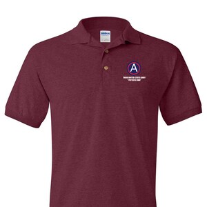 3rd Army (US Army Central)-Embroidered Cotton Polo Shirt -10655