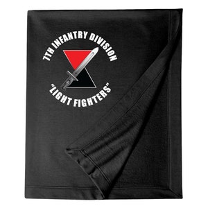 7th Infantry Division Embroidered Blanket-10965