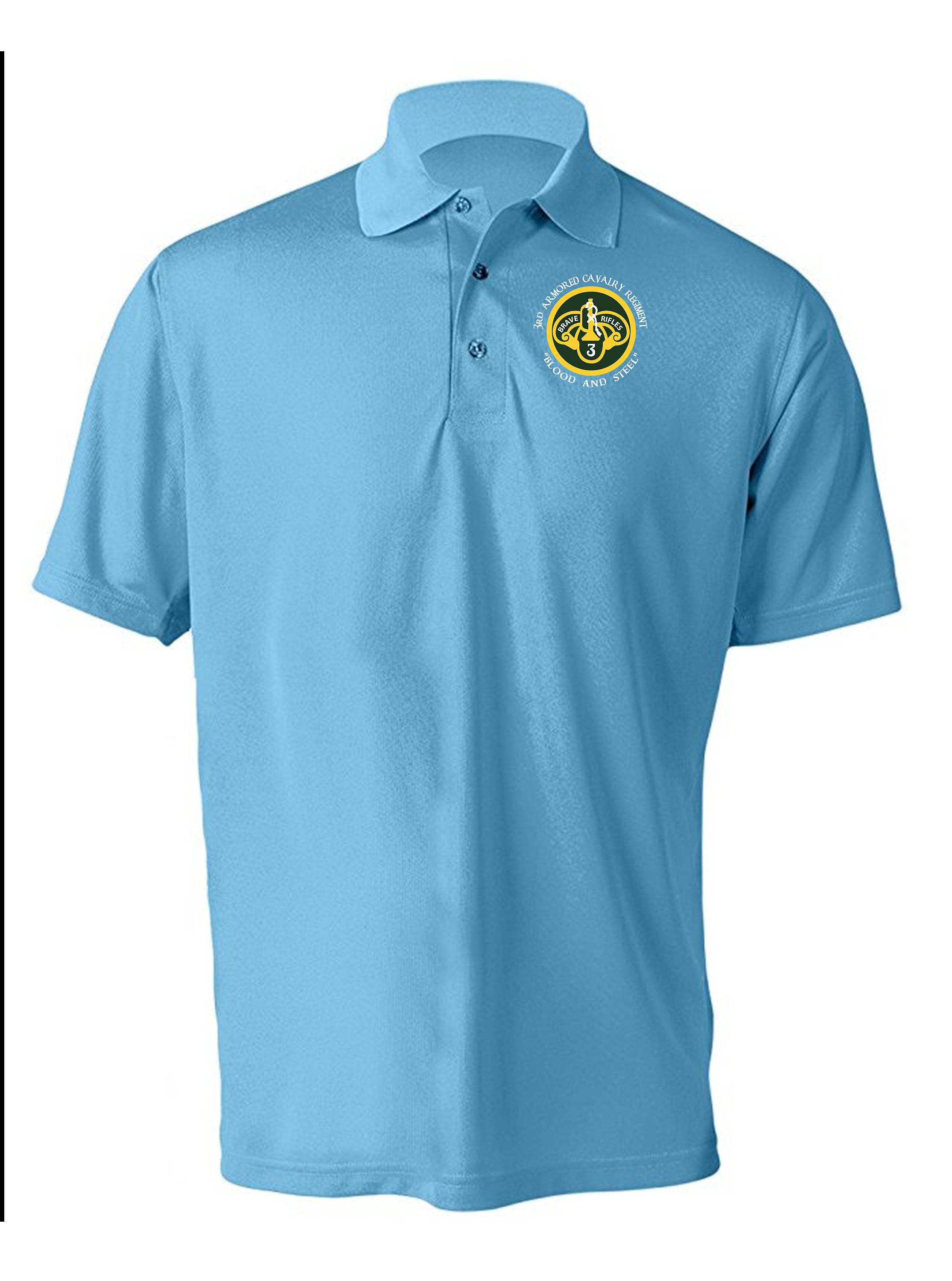 Scair MILITARY POLO SHIRT ホワイト 3 3rd Army (US Army Central)-embroidered Cotton Polo Shirt