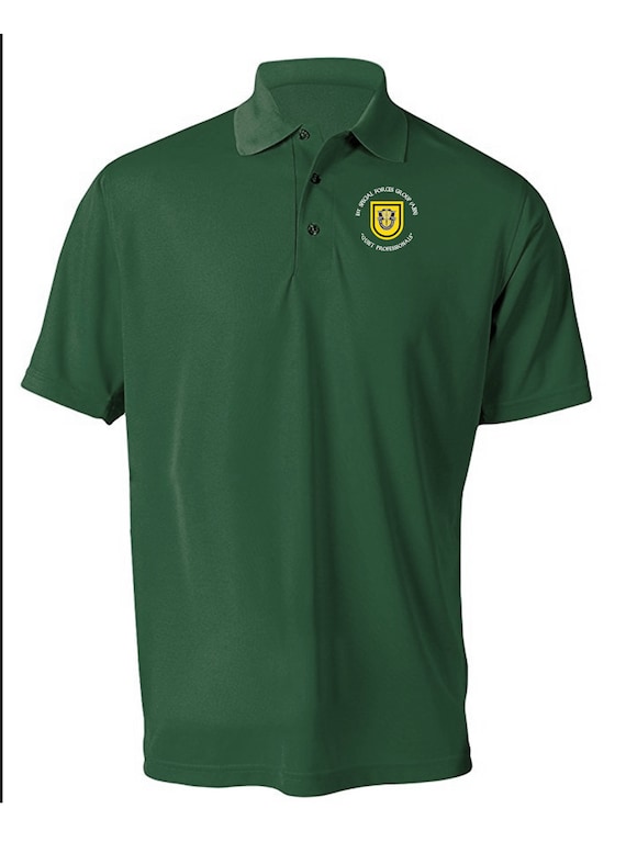 1st Special Forces Group Embroidered Moisture Wick Polo