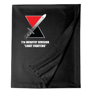 7th Infantry Division Embroidered Blanket-10985