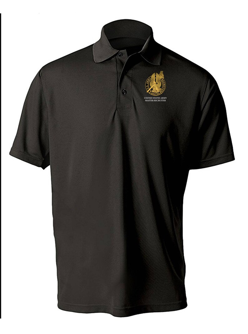 US Army Master Recruiter Embroidered Moisture Wick Polo Shirt 7758 image 3