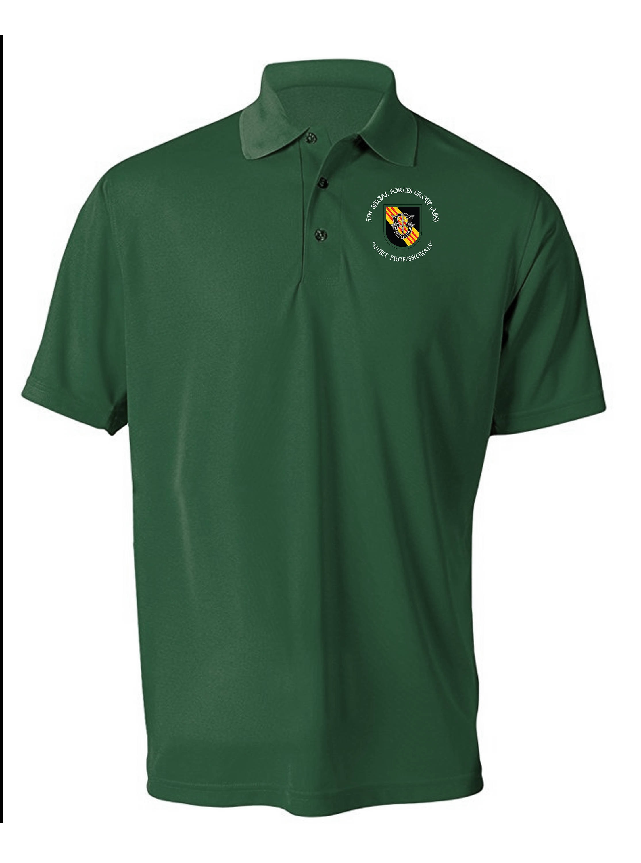 5th Special Forces Group Embroidered Moisture Wick Polo