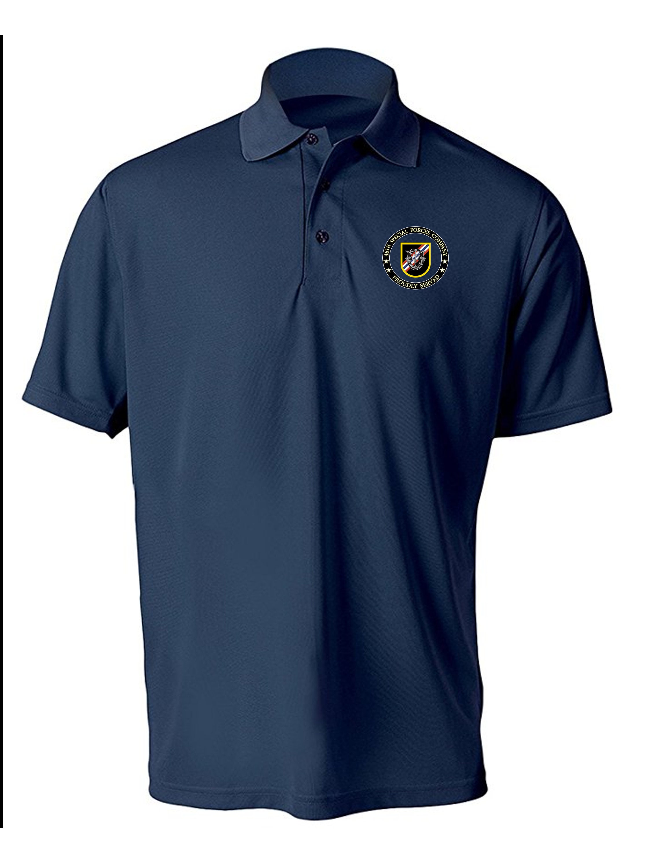 46th Special Forces Group -embroidered Moisture Wick Polo