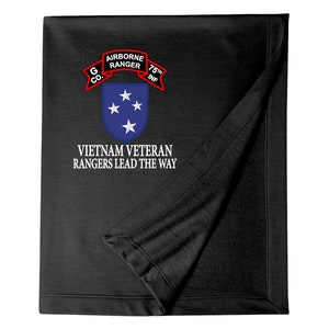 G Company 75th Ranger Company -Vietnam-Embroidered Blanket-13356