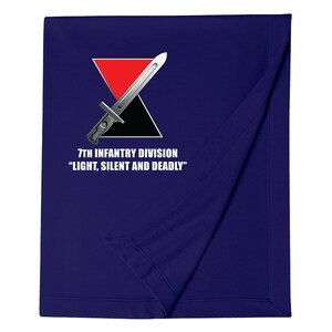 7th Infantry Division Embroidered Blanket-11105